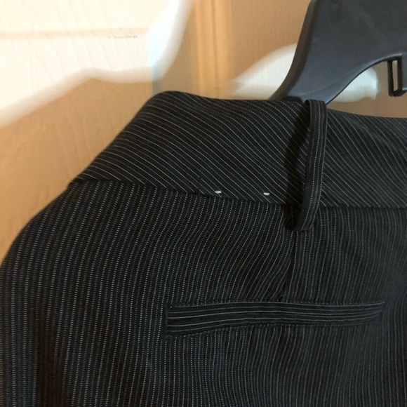 Worthington Stretch dress pants, size 14, Black w/then gray pinned stripes - Picture 6 of 6